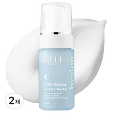 ELLE PARIS EXO 하이드라 2IN1 물광 버블 토너 & 마스크 [수분량 개선 임상], 2개, 95ml