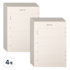 PAPERIAN Make A Memo 6孔內頁A5週計畫, 16件, 4個