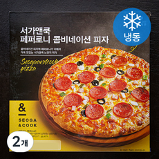 서가앤쿡 페퍼로니 콤비네이션 피자 (냉동), 417g, 1개입, 2박스