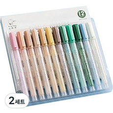 더조넷 아크릴 컬러 마커펜 b 12종 세트, 2세트, 12색