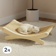 둥둥펫 고양이 소파형 묘체공학 사이잘 침대 스크래쳐, 혼합색상, 2개