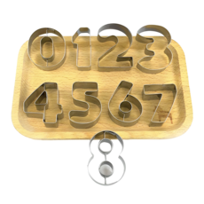 Cakeland 13數字號碼單子餅乾壓模 41x46x27mm, 銀色, 1個