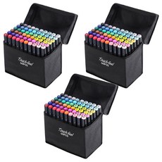 터치필 더블헤드 알콜 유성 마카펜 애니메이션, 60색, 3세트