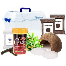 Lorapet Coco Feet Floor Crust Feed 寄居蟹飼養套組, 混色, 1組