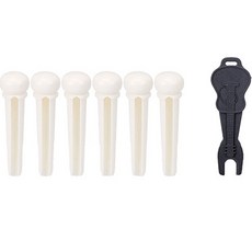Wyden 吉他弦釘 牛骨 白色 6入 + 拔釘器套組, 1套