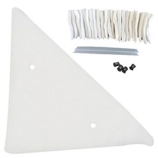 原生良品 三角雙面磁吸式玻璃清潔擦窗器配件補充組 清潔棉布8片+固定扣16個, G109, 1組