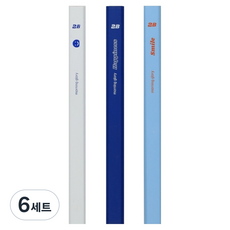 모닝글로리 2000 와이드 부드럽고 진한 필기감 스케치 연필 2B 3종 세트, 혼합색상, 6세트