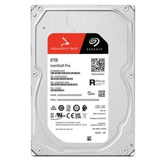 씨게이트 IronWolf Pro HDD, 6144GB, ST6000NT001