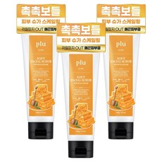 plu 柔軟臉部磨砂膏 蜂蜜與糖, 100g, 3個
