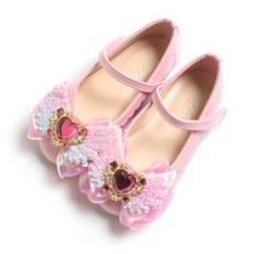 FROM'BEBE 女童用 Ange 愛心翅膀蝴蝶結 LED 鞋