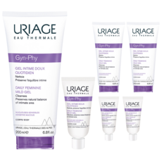 URIAGE 優麗雅 Jinbi日常女性溫和凝膠女性清潔劑+ 3ml, 200ml, 3組