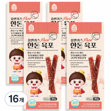 홈앤키즈 육포, 한돈, 30g, 16개