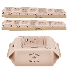 Bebeen Original Plus 濕紙巾 掀蓋式, 55gsm, 100張, 20包