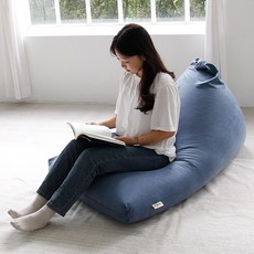 MYME 꼬깔 빈백 1인 소파 NO 11, 인디블루