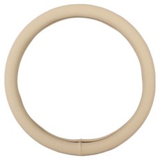 지엠지모터스 블랙라벨 메소드 타공 컬러매칭 가죽 핸들커버, 크림베이지