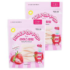 AGA-AE Rice Puff Up 益生菌寶寶米餅 6個月以上寶寶 韓國製造, 草莓, 20g, 2包
