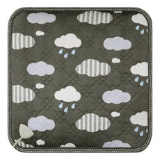 HANIL 單人超細纖維坐墊, 雲朵灰, 45 x 45 cm