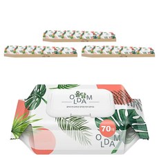 OLDam Monstera 嬰兒用濕紙巾 掀蓋式 熱帶雨林款, 70張, 30包