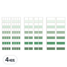 YB COMPANY 膠帶索引貼紙 420p 套組 綠色, 4套