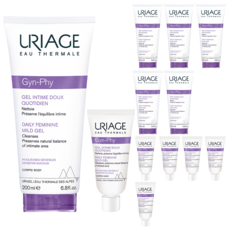 URIAGE 優麗雅 Jinbi日常女性溫和凝膠女性清潔劑+ 3ml, 200ml, 6組