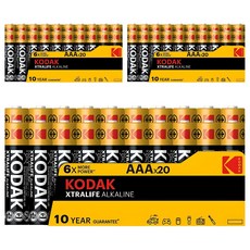코닥 알카라인 건전지 AAA 벌크형, 20개입, 3개