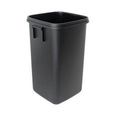 LIVING&TREE 方形開放式垃圾桶 50L, 黑色