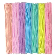 手作愛好 彩色可裁剪細毛根 毛絨鐵絲繩, 01 馬卡龍混合(隨機出貨), 200個