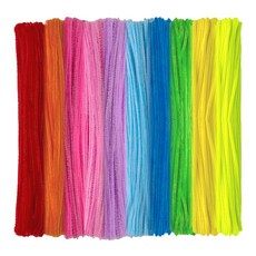 만들하비 칼라 색상 재단 가는 모루 털 철사 끈, 03 컬러플믹스(랜덤발송), 300개
