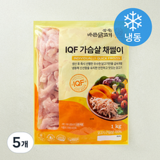 동우팜투테이블 IQF 가슴살 채썰이 (냉동), 1kg, 5개, 1개입