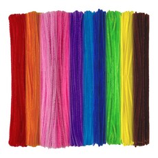 手作愛好 彩色可裁剪細毛根 毛絨鐵絲繩, 04 經典混合(隨機出貨), 400個