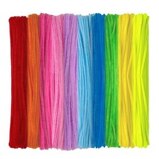 手作愛好 彩色可裁剪細毛根 毛絨鐵絲繩, 03 多彩混合(隨機出貨), 200個