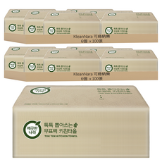KleanNara 可綠納樂 抽取式無漂白天然紙漿廚房紙巾, 6盒, 2組