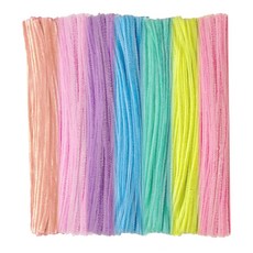 手作愛好 彩色可裁剪細毛根 毛絨鐵絲繩, 01 馬卡龍混合(隨機出貨), 400個