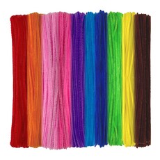 手作愛好 彩色可裁剪細毛根 毛絨鐵絲繩, 04 經典混合(隨機出貨), 200個