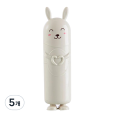 Thezaka Love You 兔牙刷盒, 淺褐色的, 5個