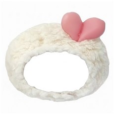 MARUKAN 寵物造型頭飾 貓用 MK-CT-376, 愛心 白色 + 粉紅色, 1個