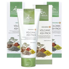 PLUS SELLA Cica Gold積雪草火山泥毛孔清潔面膜, 1條, 3條