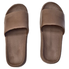 摩卡拖鞋，皮革紋，防滑耐磨, 40~41(26.5cm), 咖啡棕, 1雙