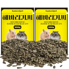 햄찌펫 햄스터 해바라기씨 간식, 500g, 2개