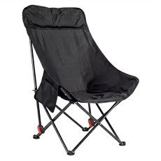 MP 三檔折疊高背月亮椅, 曜石黑, 1個