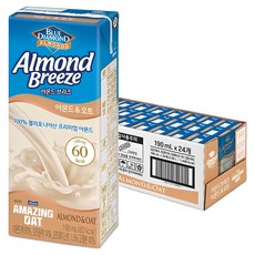 BLUE DIAMOND 藍鑽 Almond Breeze杏仁奶 杏仁燕麥口味, 190ml, 24入