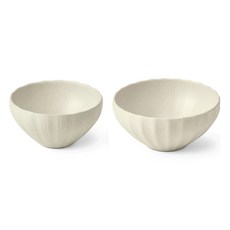 광주요 국산 백합 시리즈 1인 공기대접 세트, 유백색, 밥그릇 + 국그릇, 1세트