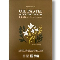 PAPELSINO OIL PASTEL 彩色鉛筆素描本 BRISTOL, A5, 1個, 22張