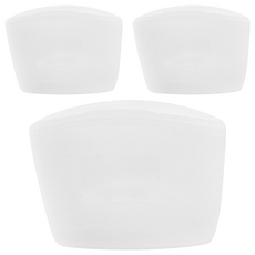 SiliPot 矽膠夾鏈袋 雲霧白 500ml, S, 1個, 3個