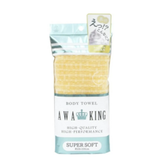 YOKOZUNA CREATiON 濃密起泡 擦澡沐浴巾, Awaking Body Towel, 超柔軟 約28x100cm, 黃色, 1條, 1個