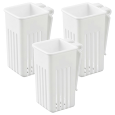 inomata 瀝水小物架3件組, 白色, 1組