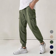 Another Duddy 男士彈力束帶工裝慢跑褲