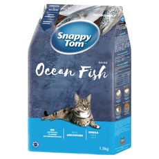 Snappy Tom 幸福貓 貓乾糧, 海魚風味, 1.5kg, 1袋