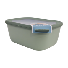 MEPAL方形密封保鮮盒(深) - 鼠尾草綠, 21.2 x 16.2 x 8.9cm 270g, 21.2 x 16.2 x 8.9cm 鼠尾草綠 270g 1.5L, 1個