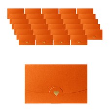 Maket Gamseong 珍珠心形珍珠小卡信封, 橘色, 50個